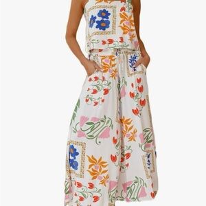 Floral Print Two Piece Set